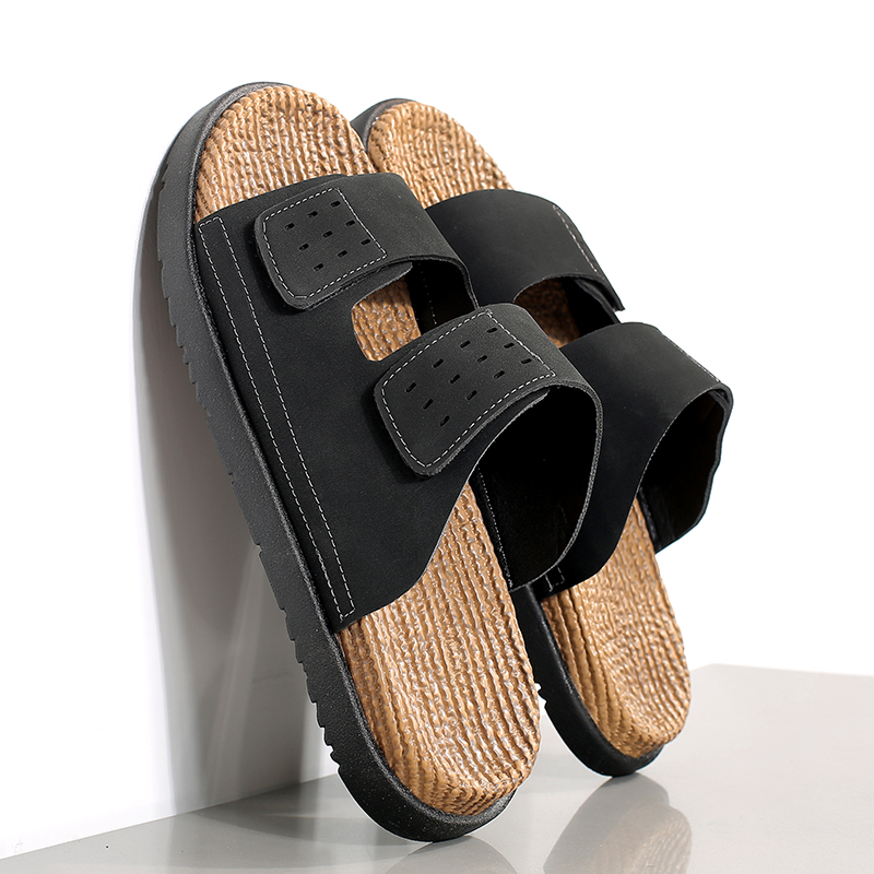 Men Shoes Designer - รองเท้าแตะผู้ชายสำหรับฤดูร้อน หนังแท้ รองเท้ากีฬา รองเท้าชายหาด ป้องกันกลิ่นอับ ใช้ได้สองแบบ