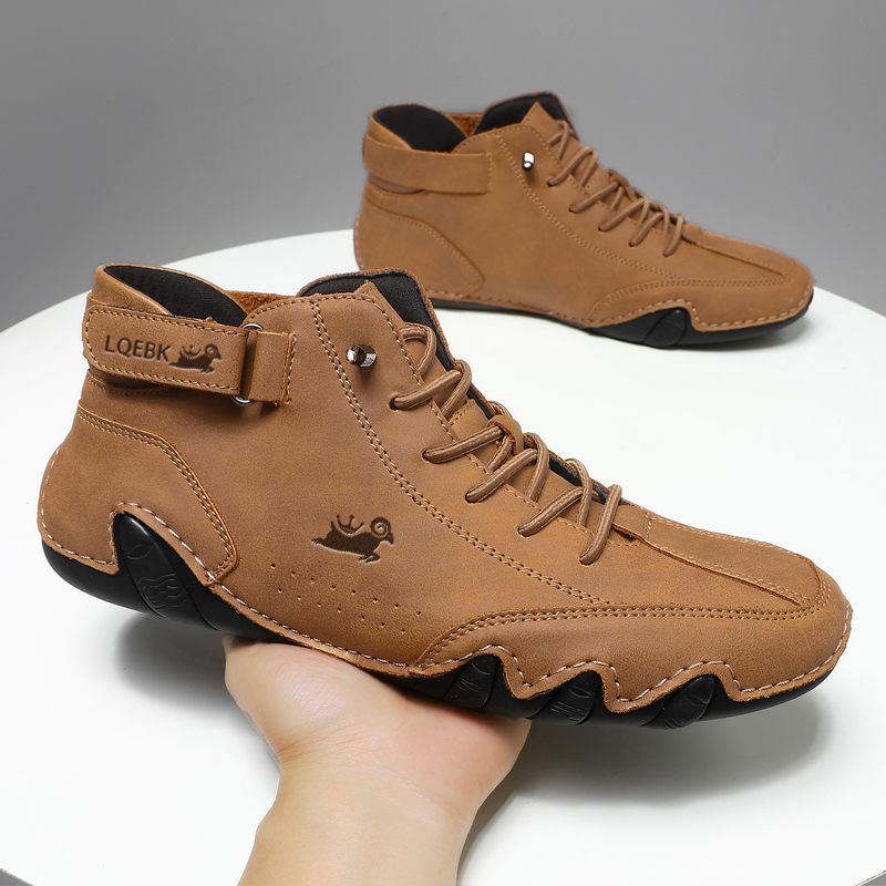 Men'S Shoes Quality Brands - รองเท้าหนังสําหรับชายรองเท้าผ้าใบลําลอง 2025 กันน้ํารถจักรยานยนต์ข้อเท้ารองเท้าอิตาเลี่ยนยี่ห้อผู้ชายรองเท้าคุณภาพสูงLoafers