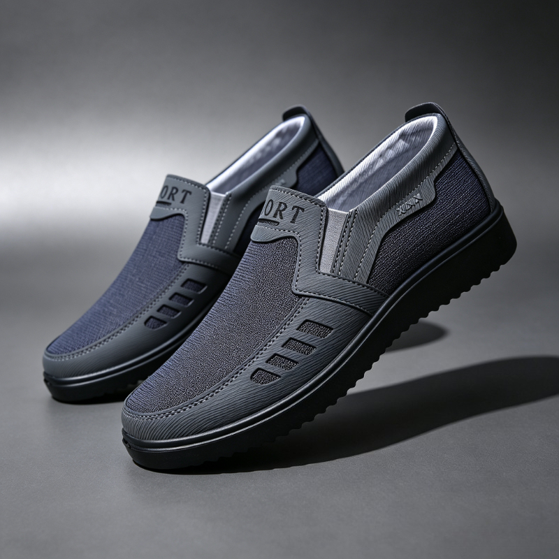 Men'S Shoes Comfortable Walking - รองเท้าผู้ชายแบบสวม ผ้าแคนวาส ระบายอากาศได้ดี สวมใส่สบาย พื้นรองเท้ากันลื่น เหมาะสำหรับการเดินในชีวิตประจำวัน