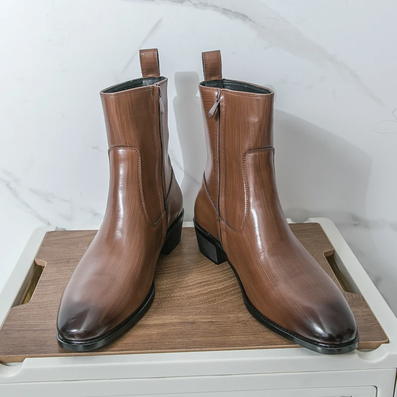 รองเท้าบูทหุ้มข้อคลาสสิก สวมใส - Men Shoes Designer บทวิจารณ์และราคา
