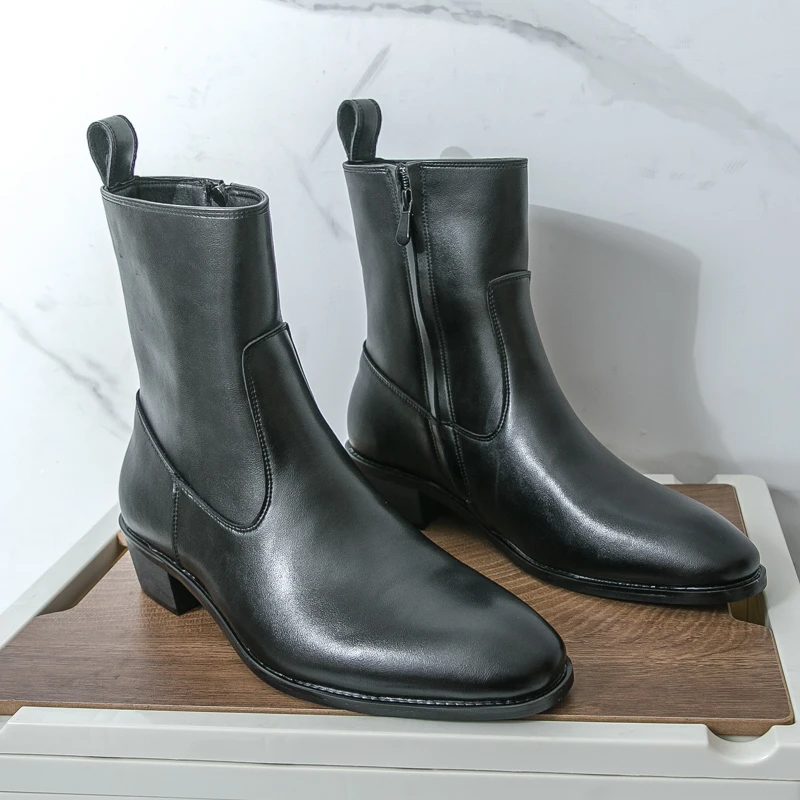 รองเท้าบูทหุ้มข้อคลาสสิก สวมใส - Men Shoes Designer บทวิจารณ์และราคา