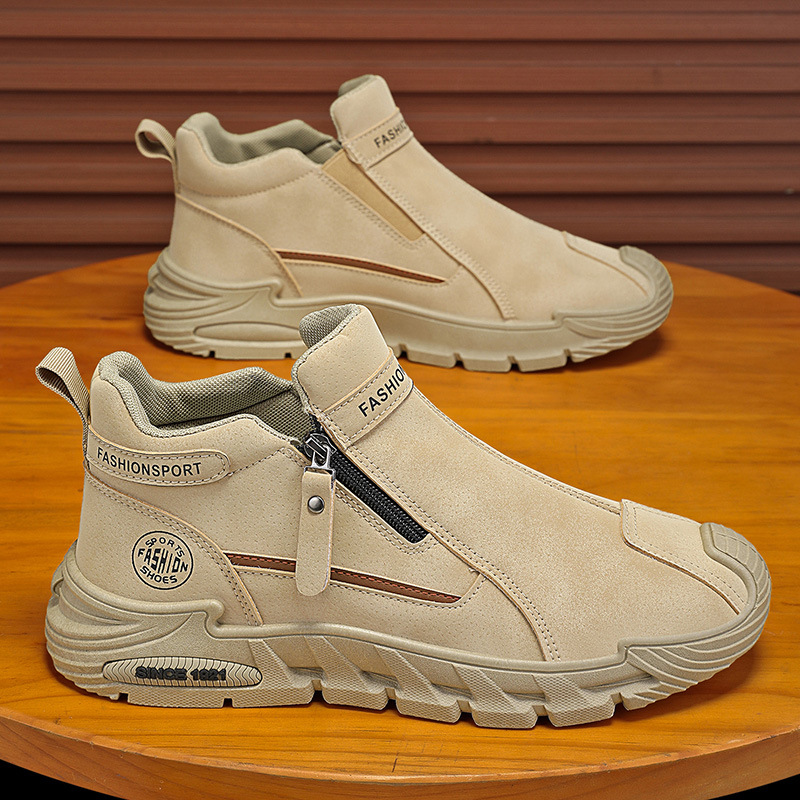 รองเท้าบูทสั้นแบบมีซิปสำหรับผู - Men'S Shoes Comfortable Walking บทวิจารณ์และราคา
