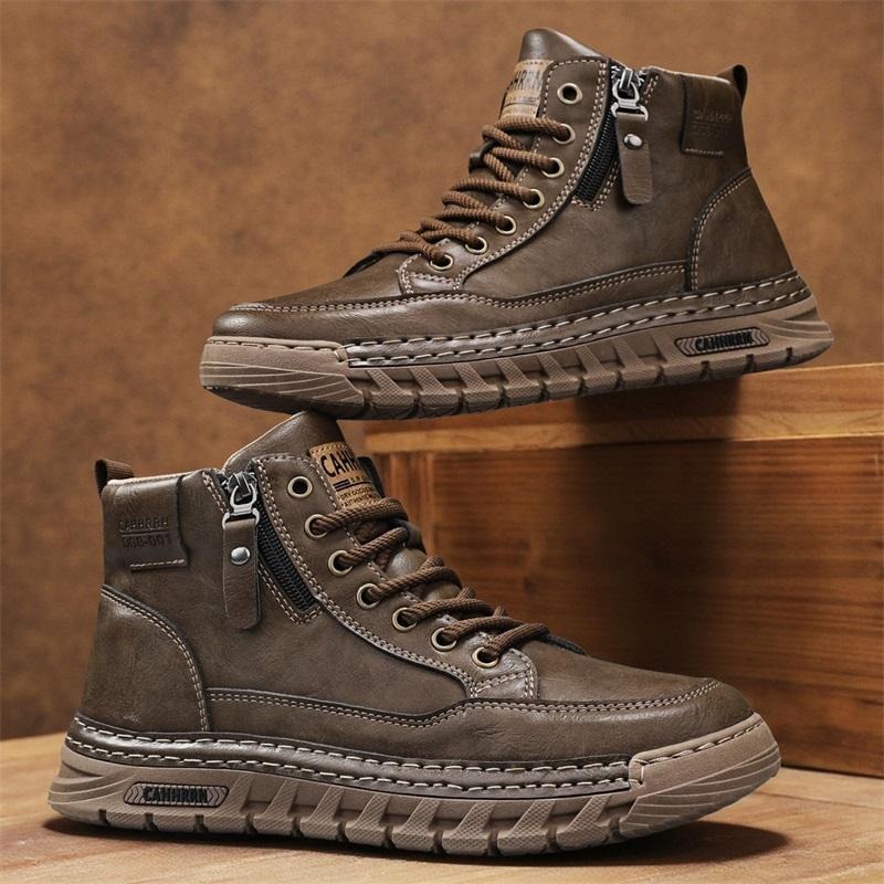 รองเท้าบูทหุ้มข้อหนังผู้ชาย รอ - Men'S Shoes Comfortable Walking บทวิจารณ์และราคา