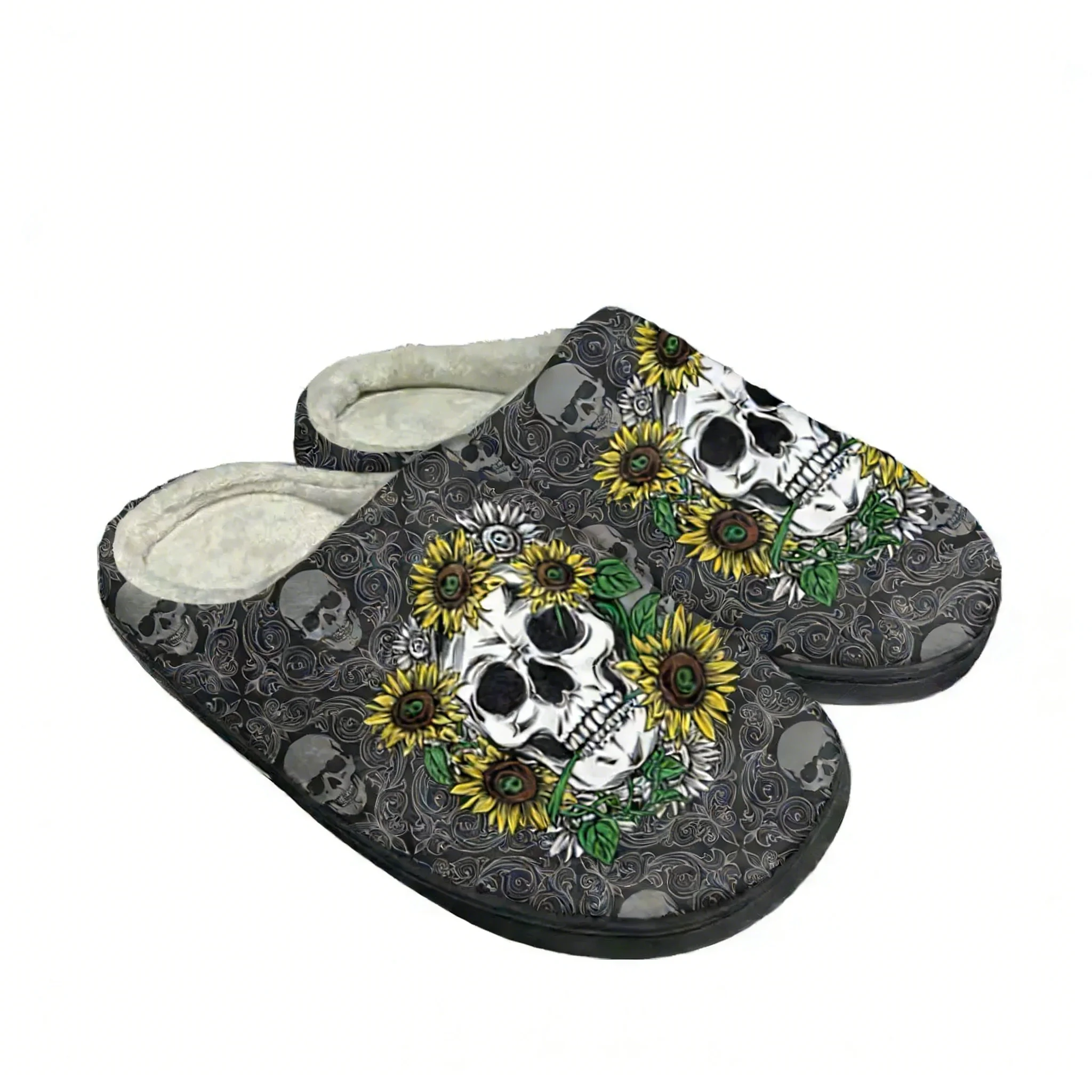 รองเท้าแตะผ้าฝ้ายลายหัวกะโหลกด - Men Shoes Designer บทวิจารณ์และราคา