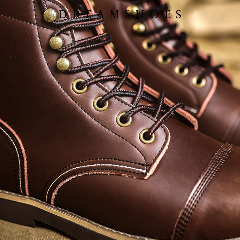 รองเท้าบูทข้อเท้าหนังวัวแท้ทรง - Men Shoes Designer บทวิจารณ์และราคา