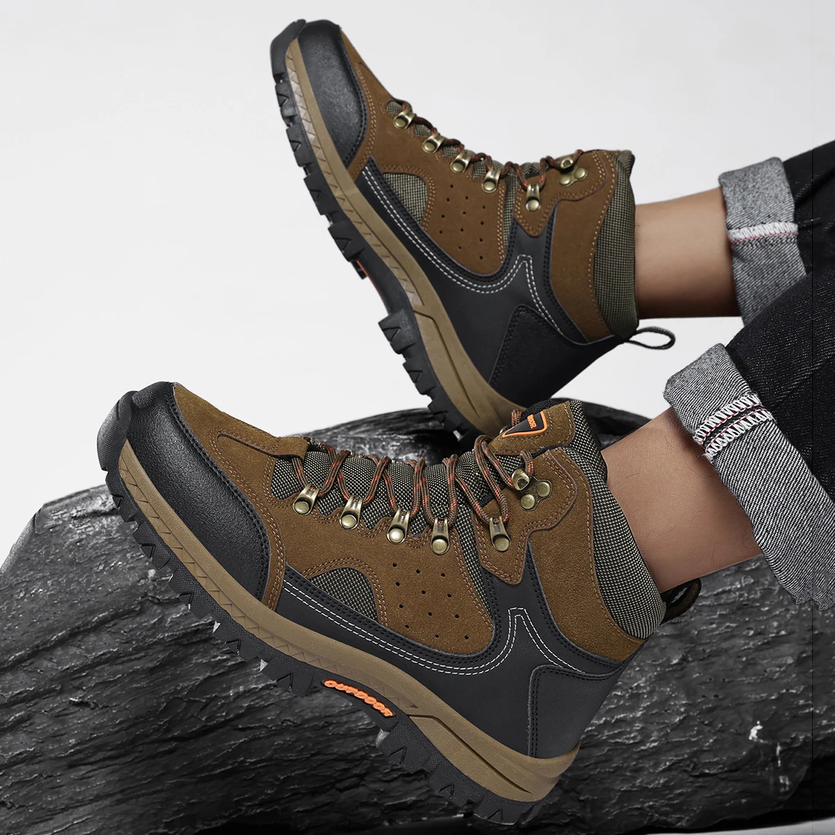 รองเท้าบูทผู้ชาย รองเท้าเดินป่ - Men'S Shoes Comfortable Walking บทวิจารณ์และราคา