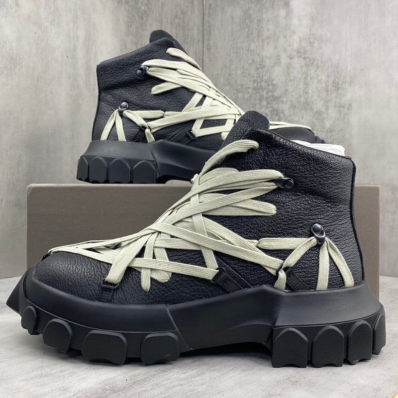 รองเท้าบูทหนังแท้สไตล์พังก์กอธ - Men Shoes Designer บทวิจารณ์และราคา