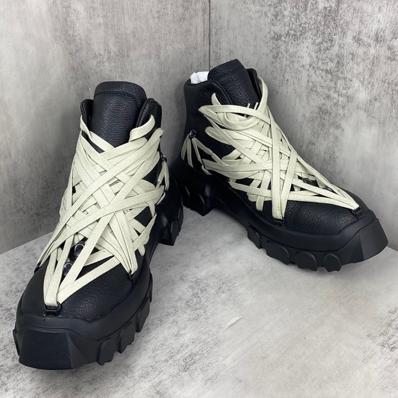 รองเท้าบูทหนังแท้สไตล์พังก์กอธ - Men Shoes Designer บทวิจารณ์และราคา