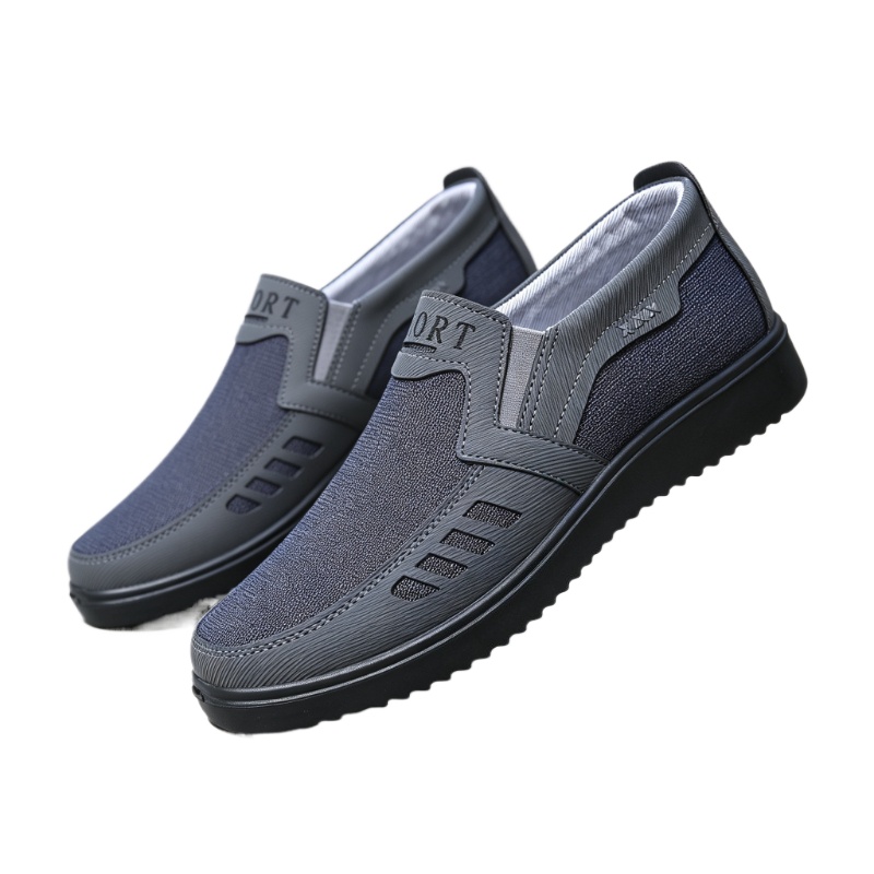 รองเท้าผู้ชายแบบสวม ผ้าแคนวาส  - Men'S Shoes Comfortable Walking บทวิจารณ์และราคา
